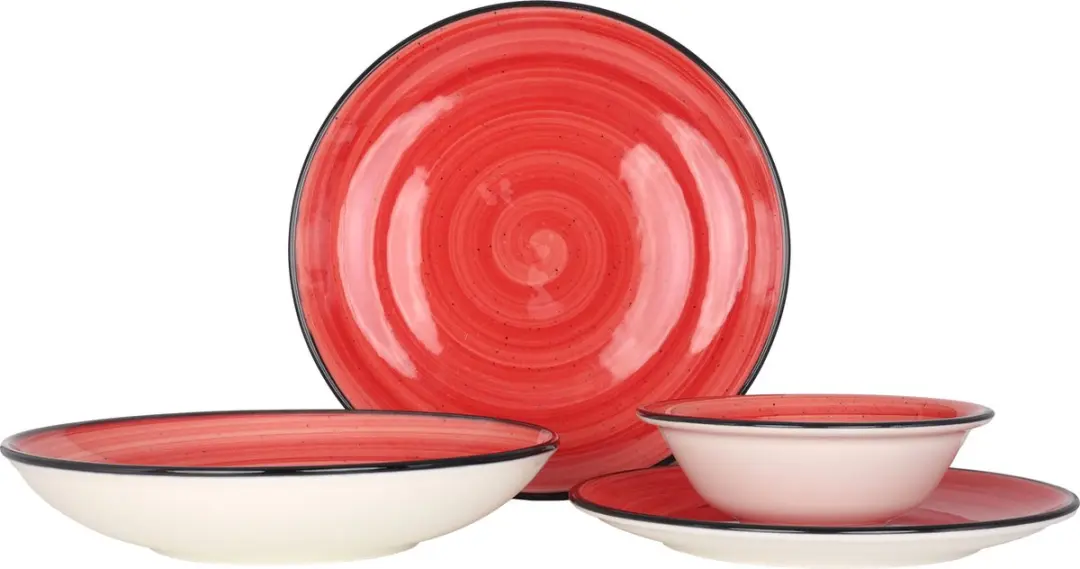 Bonna Aura Passion Serviesset - 24-delig - Porselein Rood