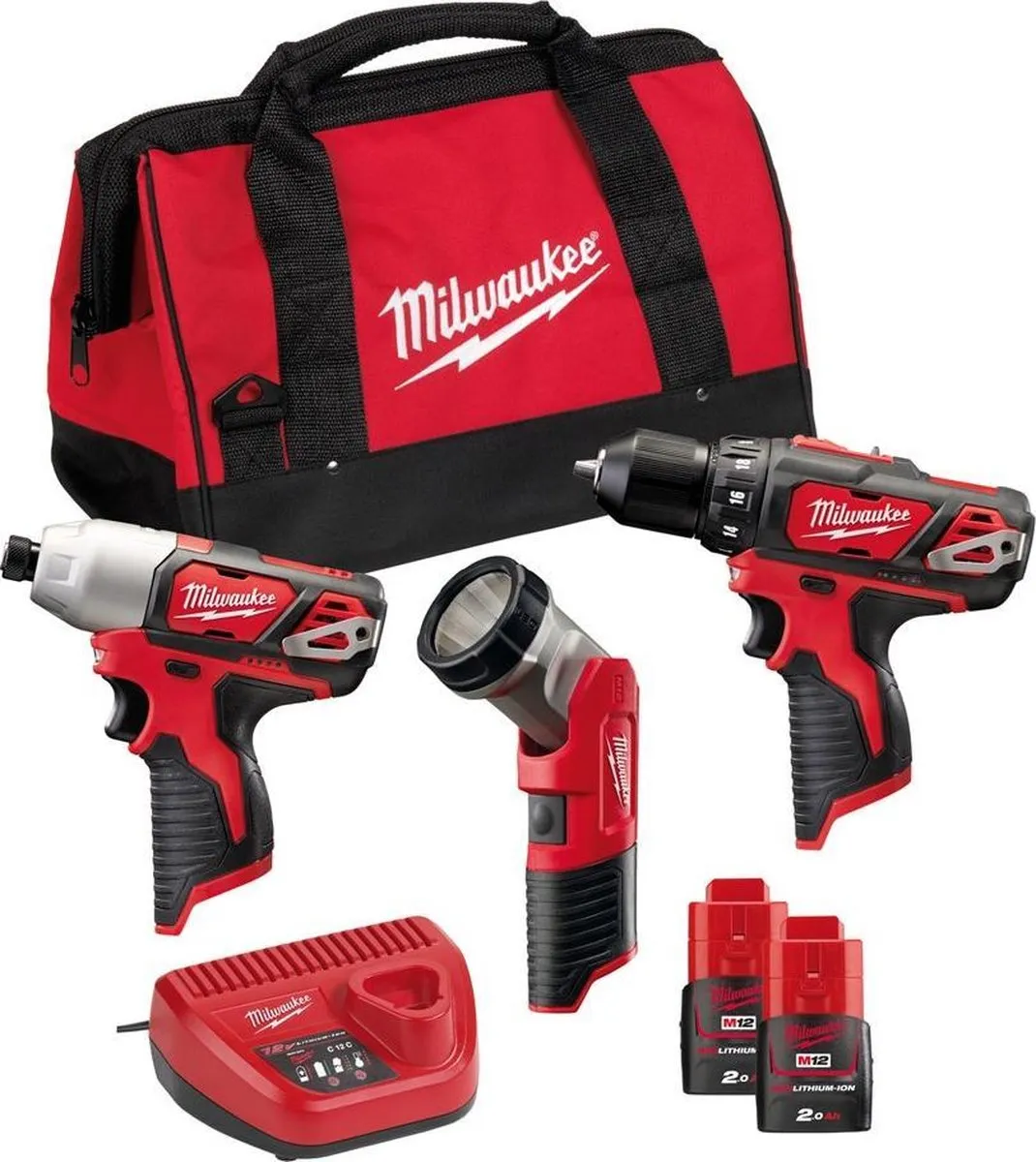 Milwaukee M12 BPP3A-202B Powerpack Accu Combiset 12V 2.0Ah
