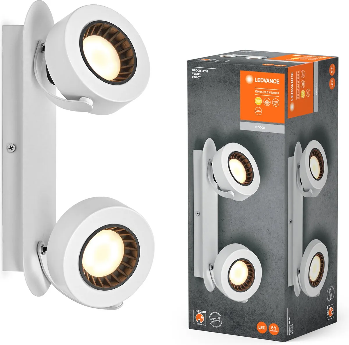 LEDVANCE Decor Spot Venus 10,5W - 2 Spot - Warm wit