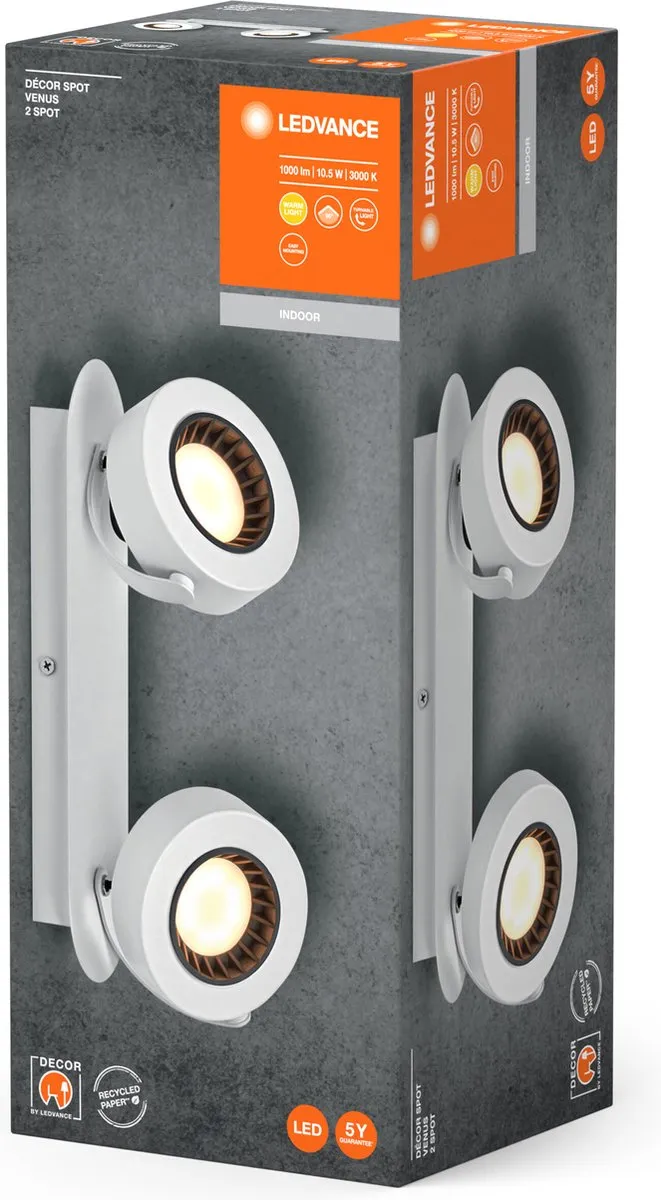 LEDVANCE Decor Spot Venus 10,5W - 2 Spot - Warm wit