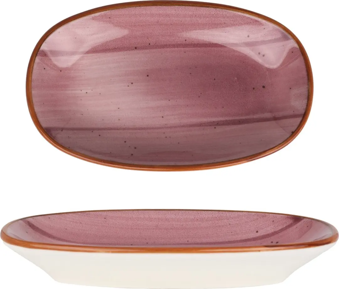Bonna Serveerschalen Aura Blackberry Porselein - 15x8,5cm - 4 Stuks
