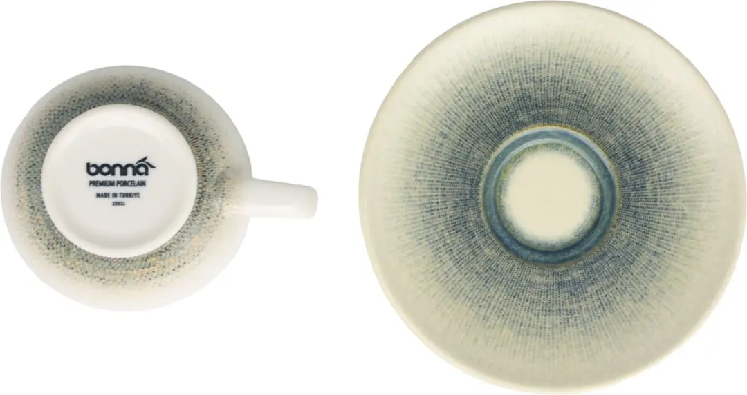 Bonna Sway Koffiekopjes & Schotels - 250ml - Multikleur - 6-delig