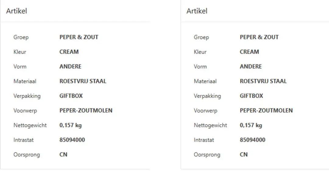 ADE Elektrische Peper-Zoutmolen Mini Cream D3,7xH13,9cm 66490