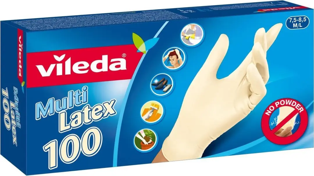 Vileda Multi Latex Handschoenen 100 Stuks M/L