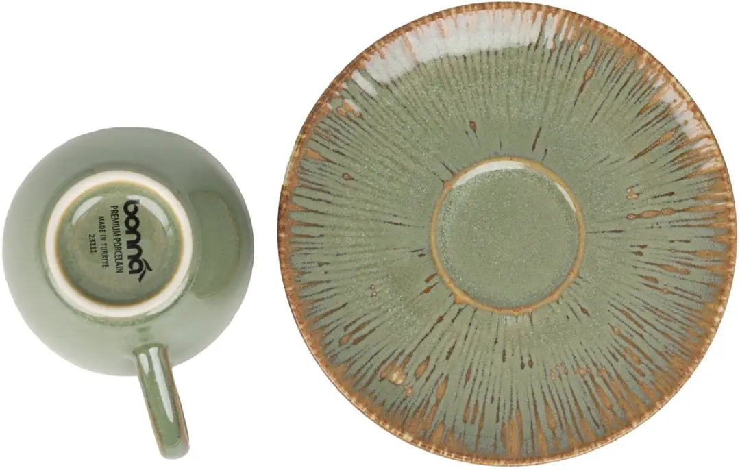 Bonna Sage Snell Espresso Kopjes & Schotels 6-delig - Groen