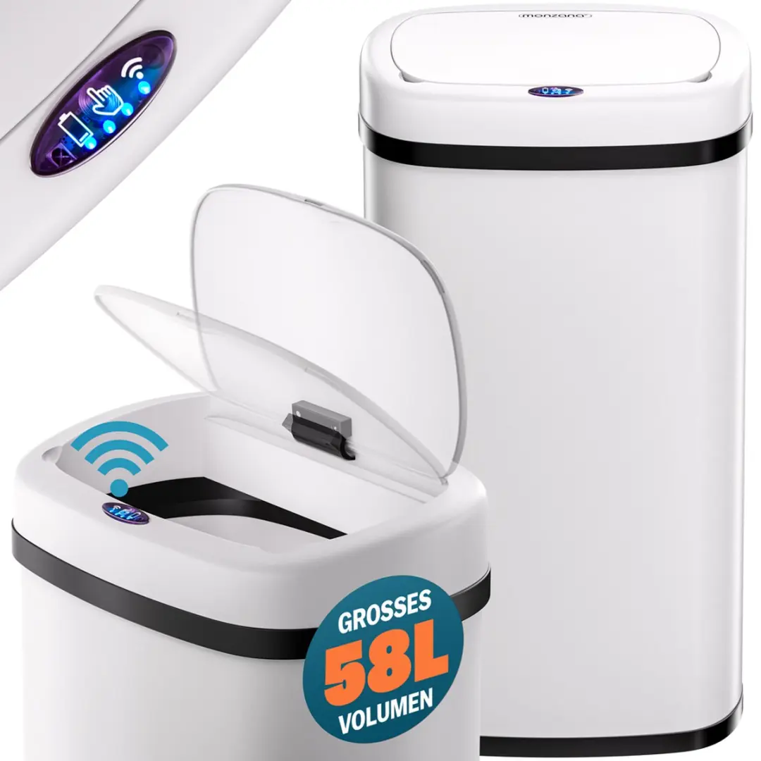 Monzana Vuilnisbak 58L USB Sensor