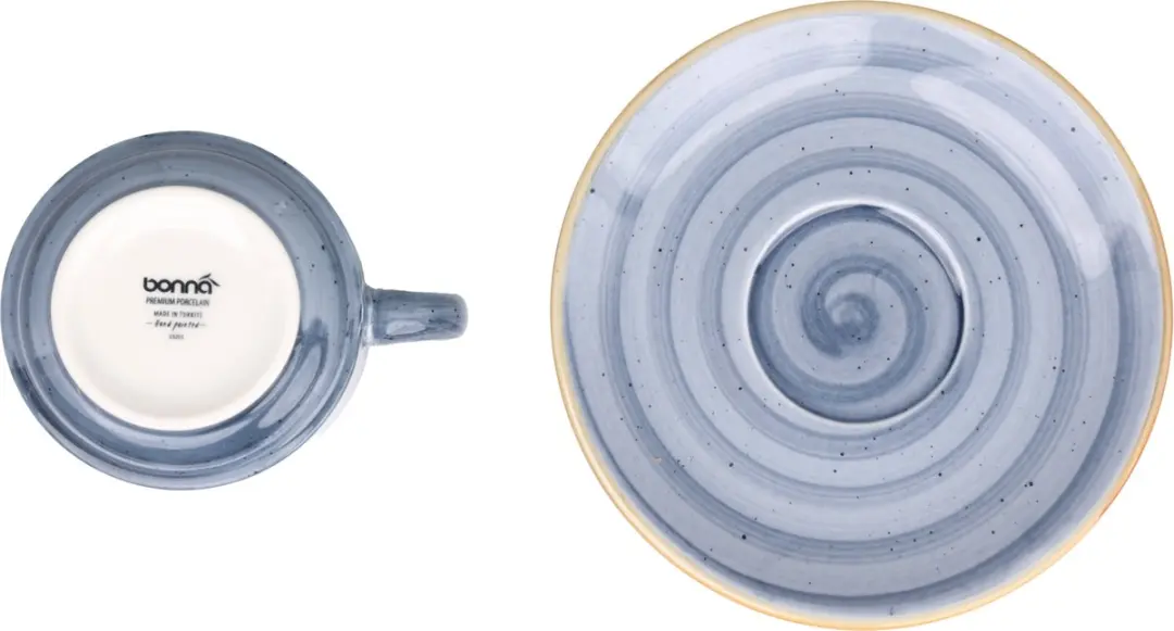 Bonna Aura Dusk Theekopjes & Schotels Set - 6-delig - Blauw