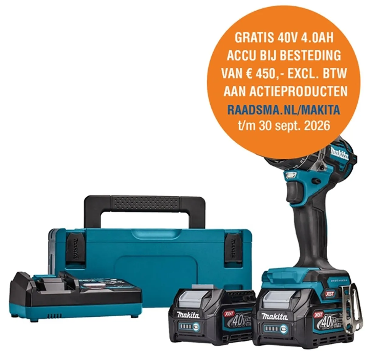Makita XGT HP002GD201 Klop-/schroefboormachine