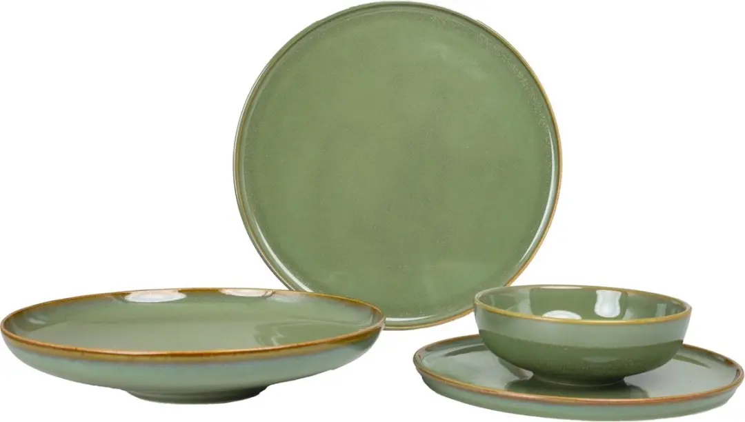 Bonna Sage Hygge Serviesset 24-delig - 6 Personen - Porselein Groen - afbeelding 6 van 6