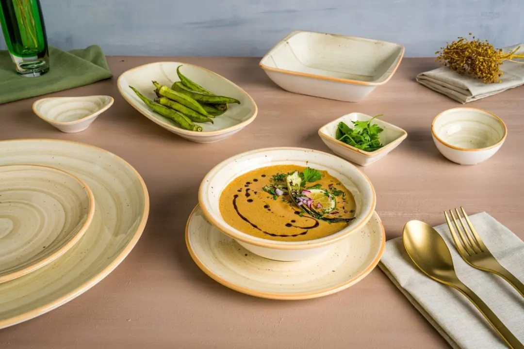 Bonna Aura Terrain Serveerschaal - 17x11.5cm - Multikleur - 2 Stuks