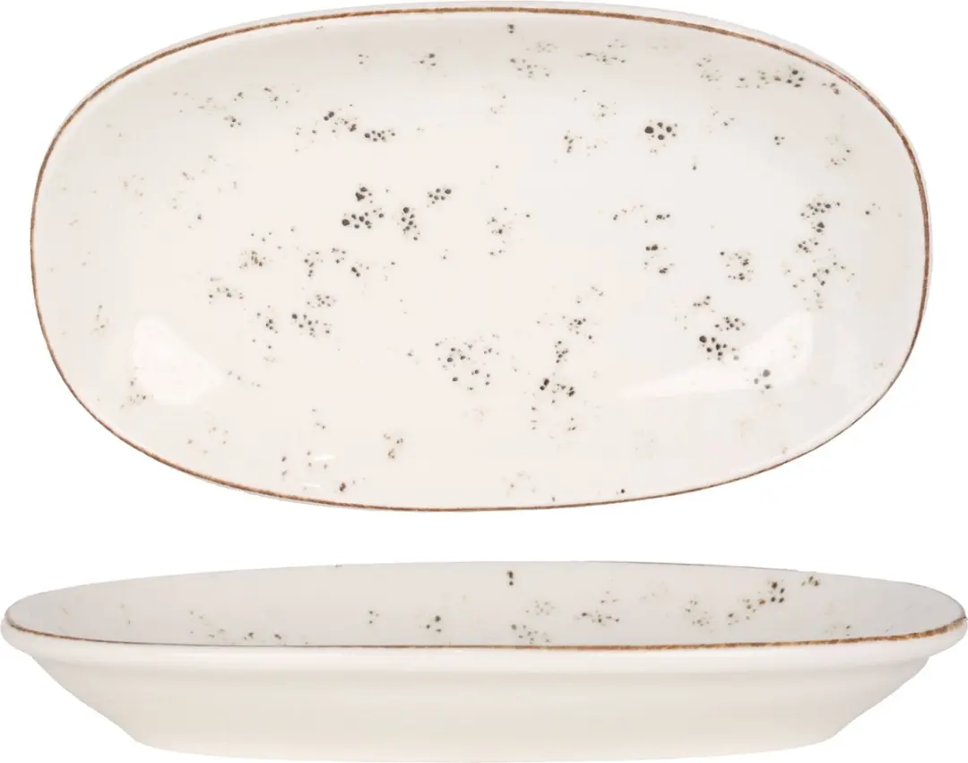 Bonna Serveerschaal Grain Porselein - 24x14cm - 2 Stuks