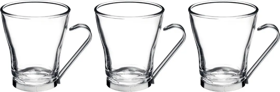 Bormioli Oslo Mug 22cl - Cappuccino - 3 Stuks - Transparant