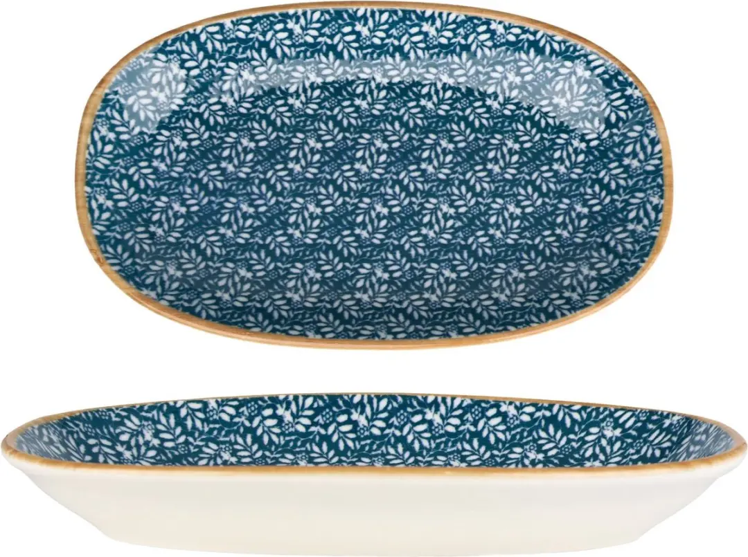 Bonna Lupin Serveerschaal Porselein - 24x14cm - Multikleur - 2 Stuks