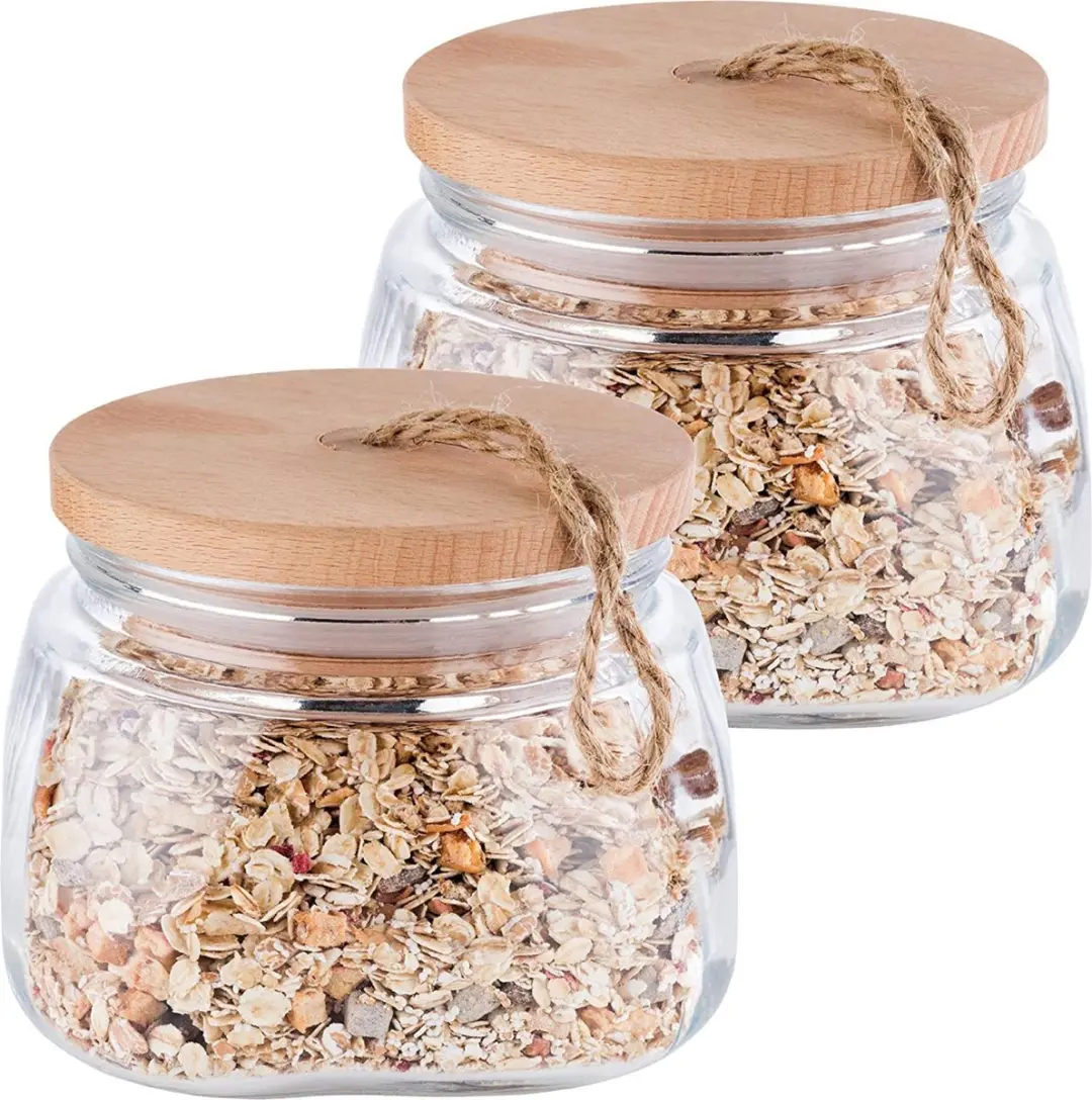 APS Woody Voorraadpot Glas 1L