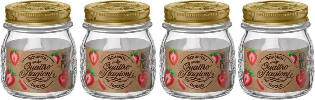 Bormioli Rocco Quattro Stagioni Weckpot - Set van 4