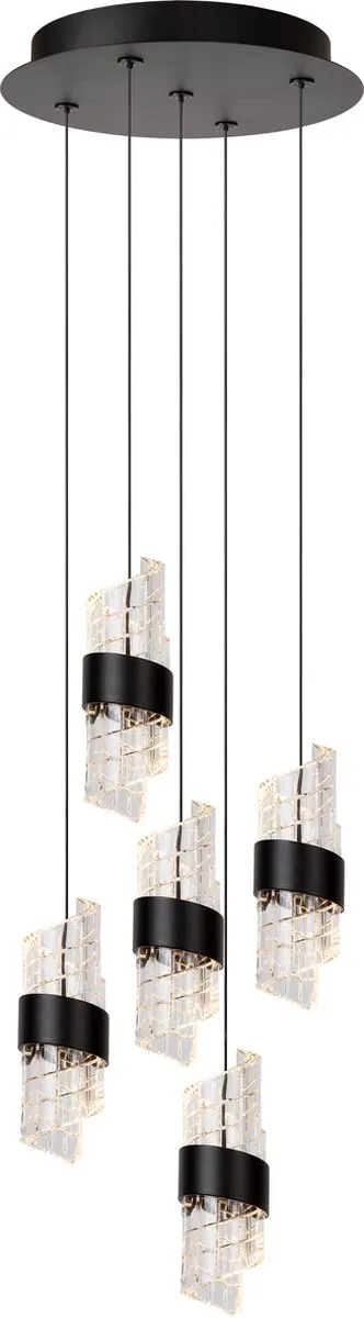 Lucide Kligande Hanglamp Ø30cm - 5x8W LED 2700K Zwart