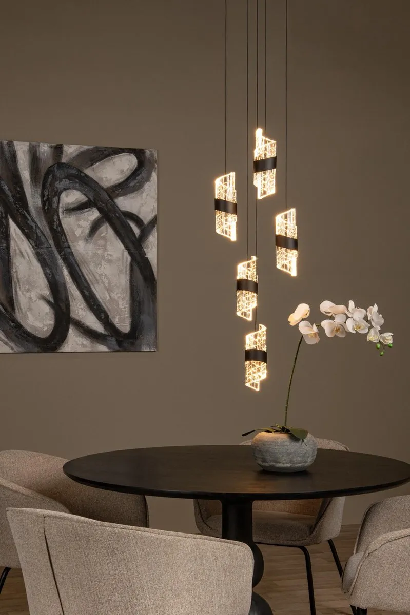 Lucide Kligande Hanglamp Ø30cm - 5x8W LED 2700K Zwart