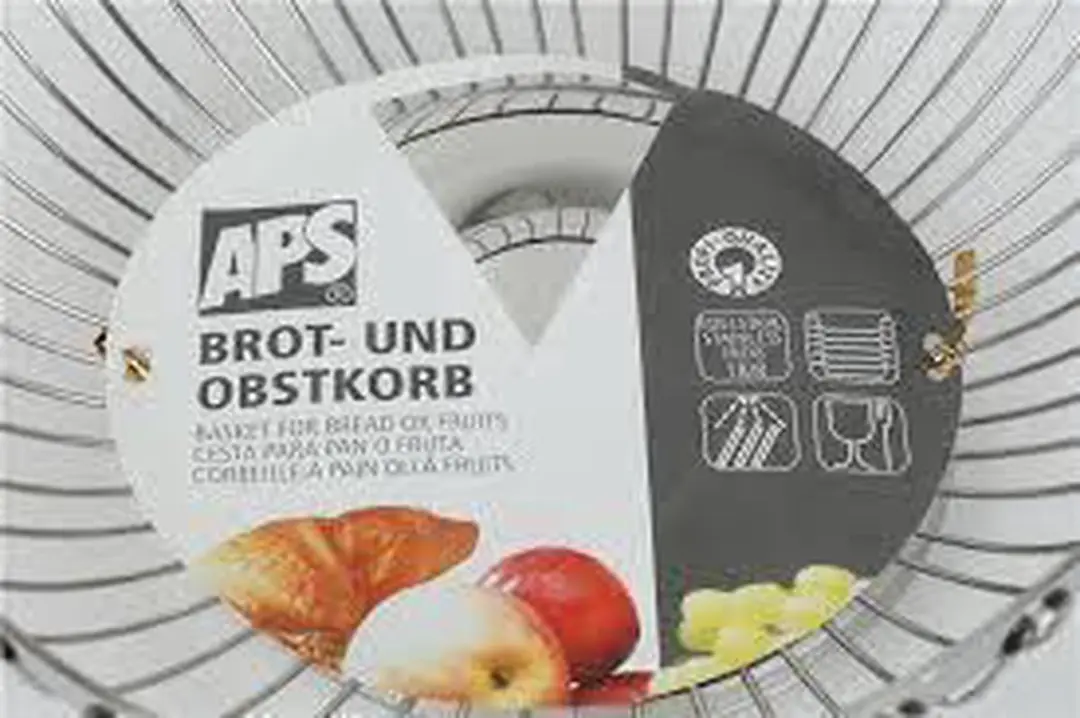 APS Roestvrijstalen Ovale Broodmand 28x21x9,5cm - Rood