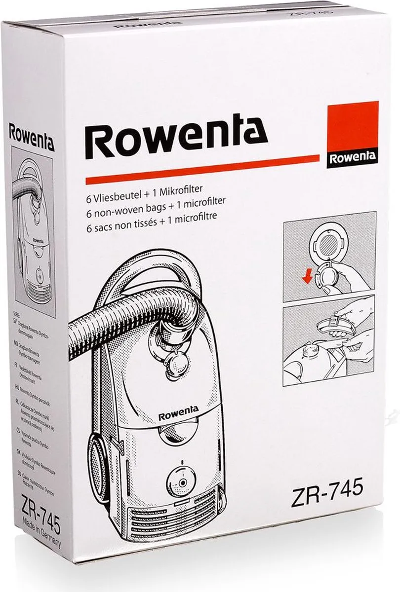Rowenta ZR745 Stofzuigerzak - 7 Stuks