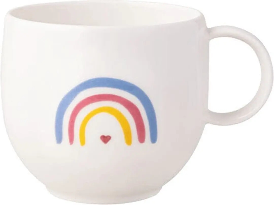 Villeroy & Boch With Love Be Happy Mokken - 6 Stuks - Wit