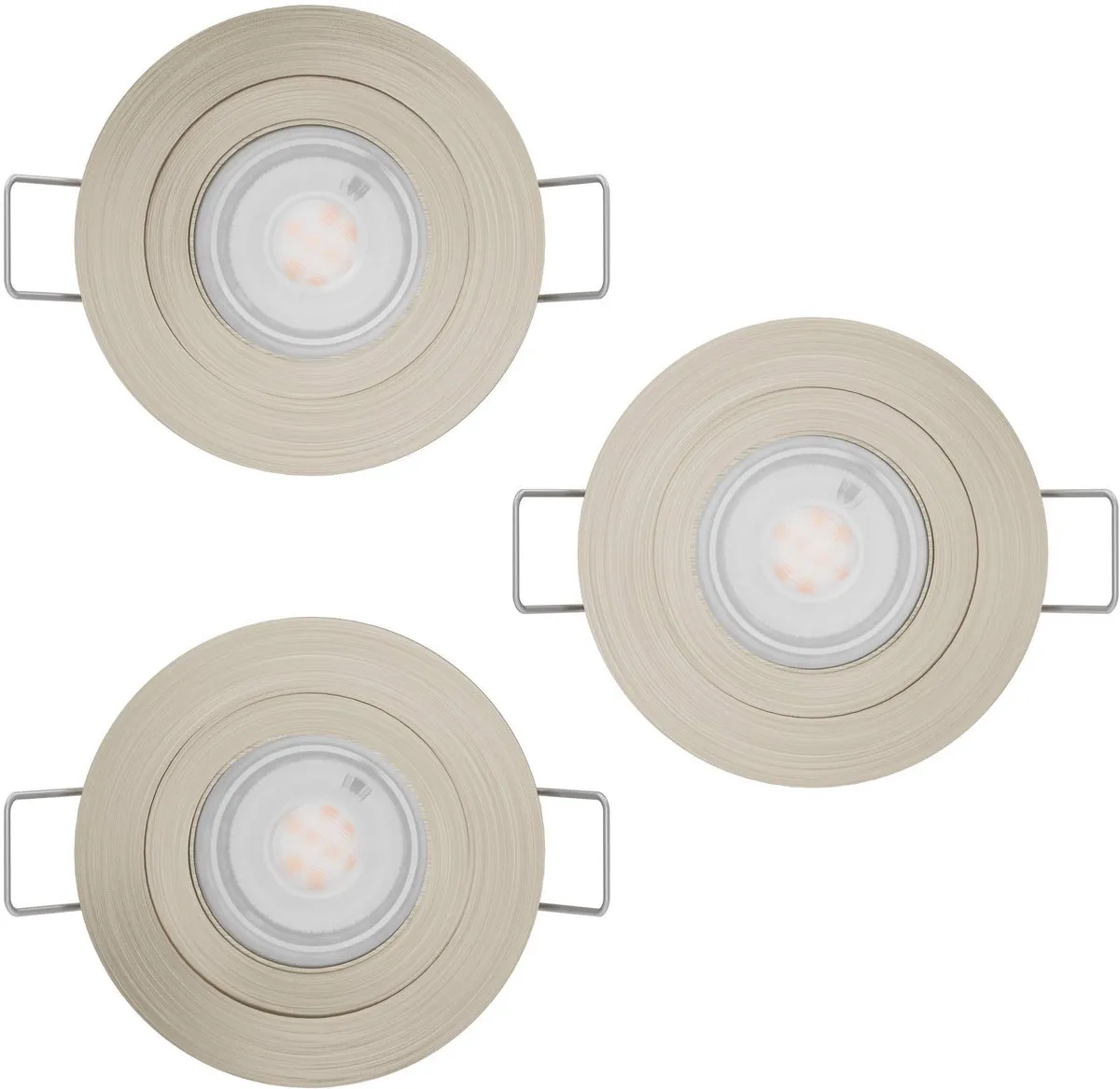 Eglo Barranco Inbouwspot GU10 - 3 Stuks - Ø8.4cm - Grijs