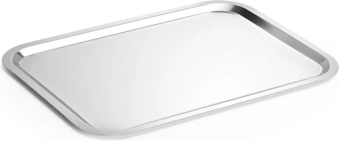 APS Hendi 871829 Stalen Serveerschaal - 395x283mm Grijs