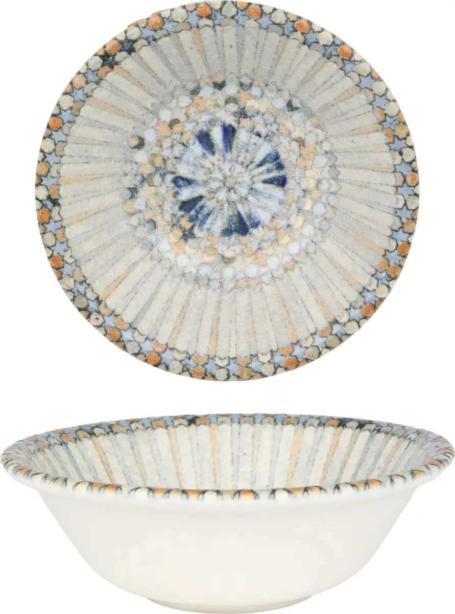 Bonna Luca Mosaic Porselein Serviesset 24-delig - 6 Personen - Multikleur - afbeelding 2 van 6