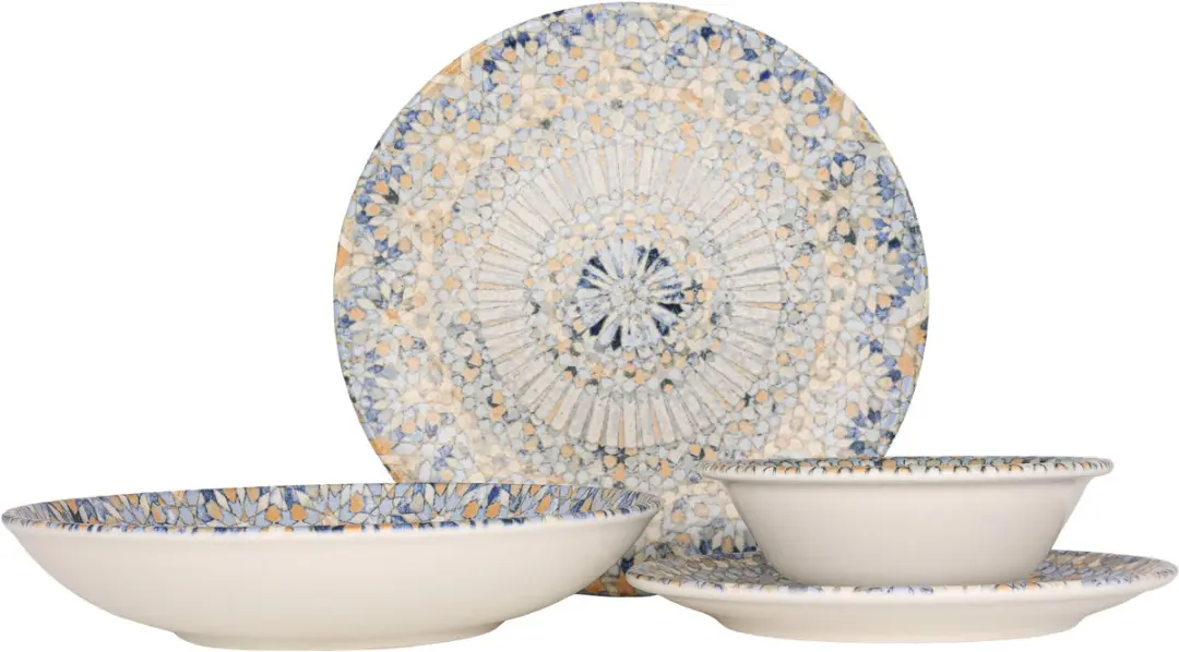 Bonna Luca Mosaic Porselein Serviesset 24-delig