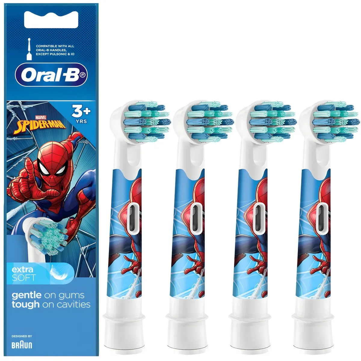 Oral-B EB10-4S Spiderman Opzetborstels
