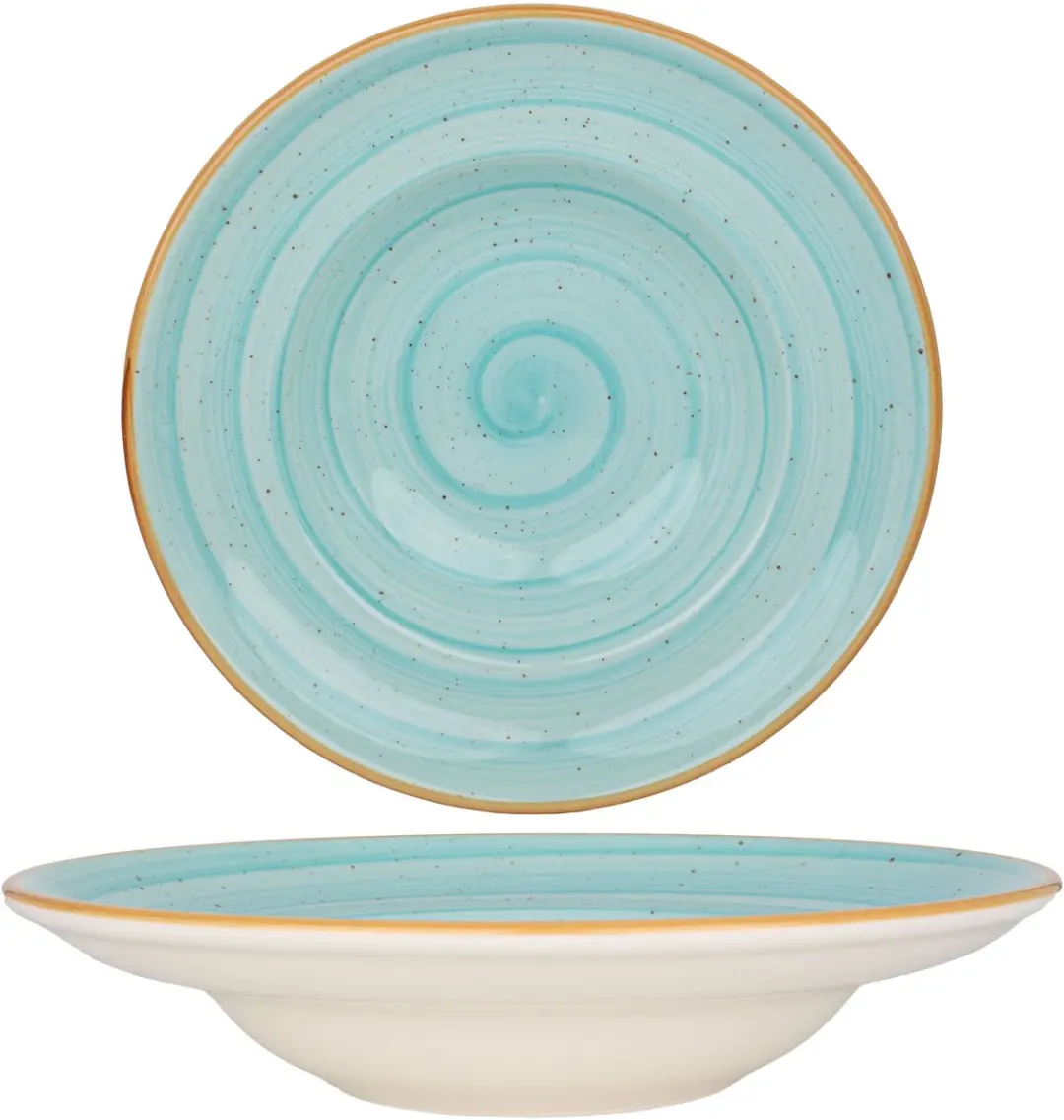 Bonna Pastabord Aqua - 27cm - Porselein - 2 Stuks