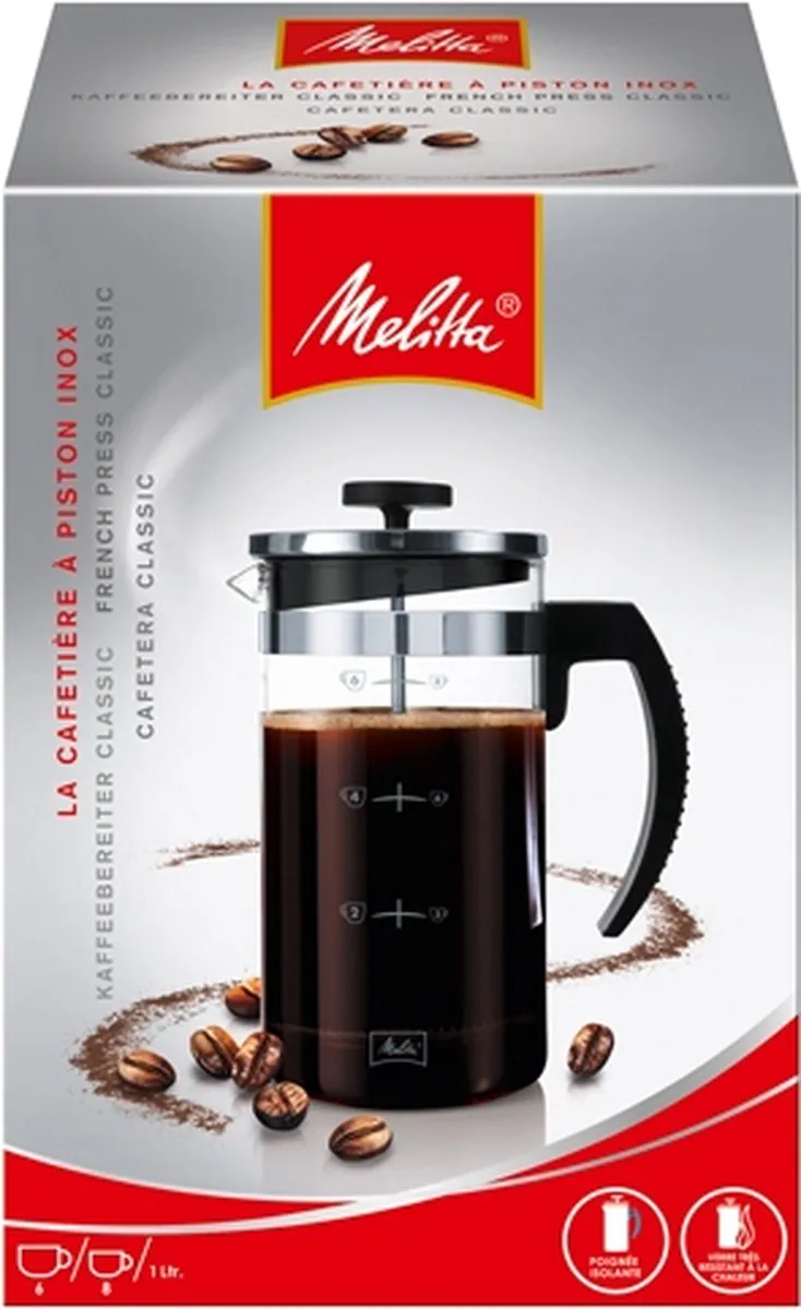 Melitta Premium 1L Koffiepot met Zuiger
