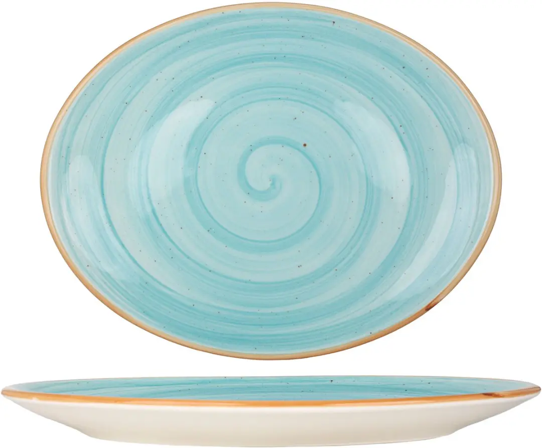 Bonna Serveerschaal Aqua - 31x24cm - 2 Stuks