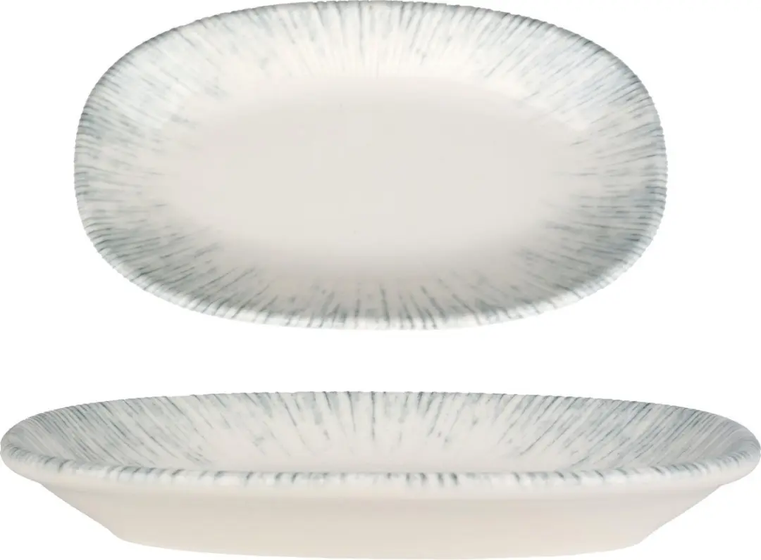 Bonna Serveerschalen Iris Porselein - 24x14cm - 2 Stuks