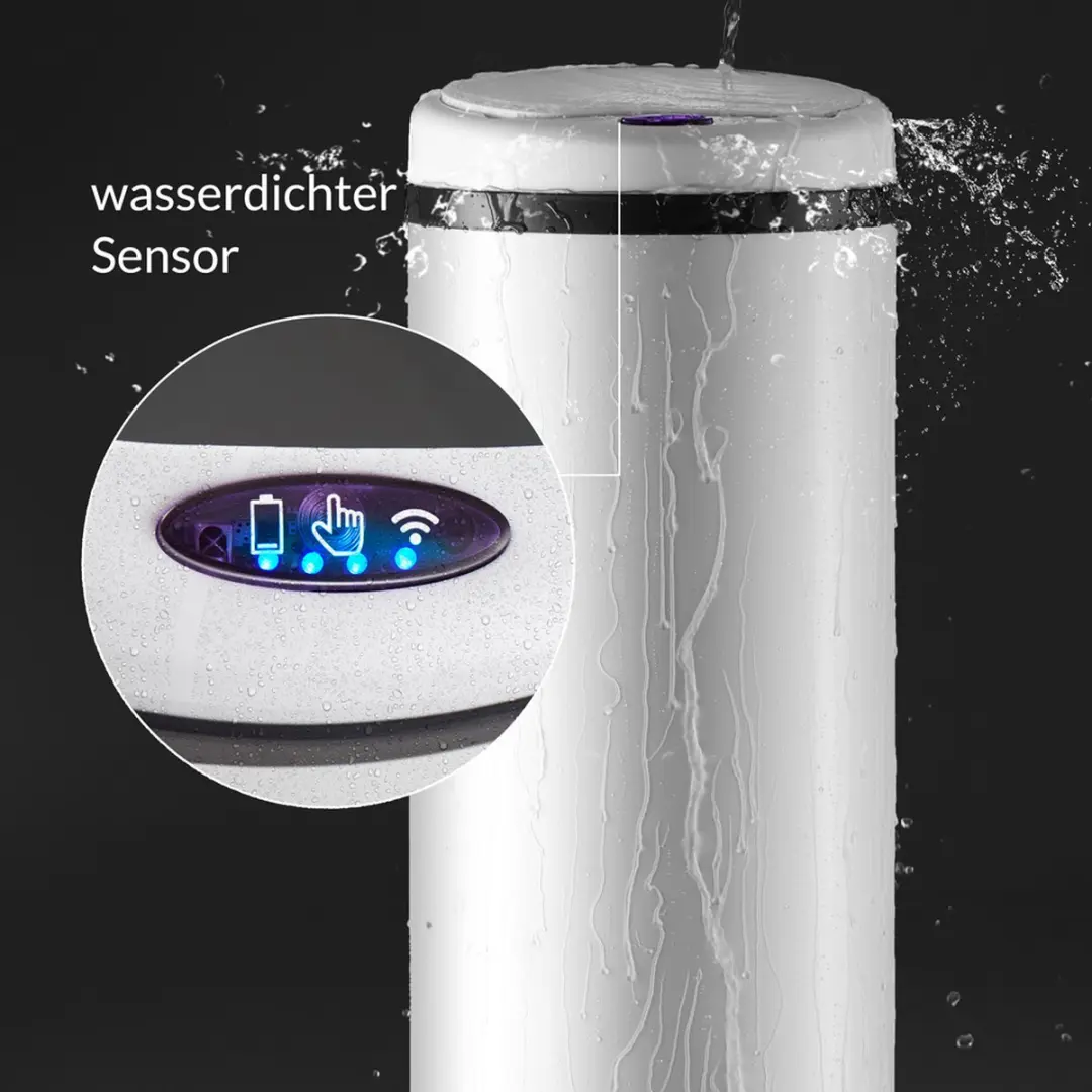 Monzana Automatische Prullenbak 50L - 31x78cm Sensor - Wit