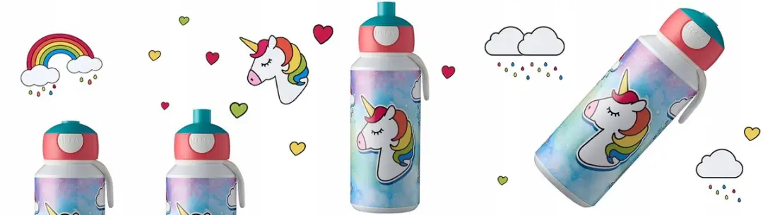 Mepal Eenhoorn Lunchbox & Drinkfles - Multicolor - 2 Stuks