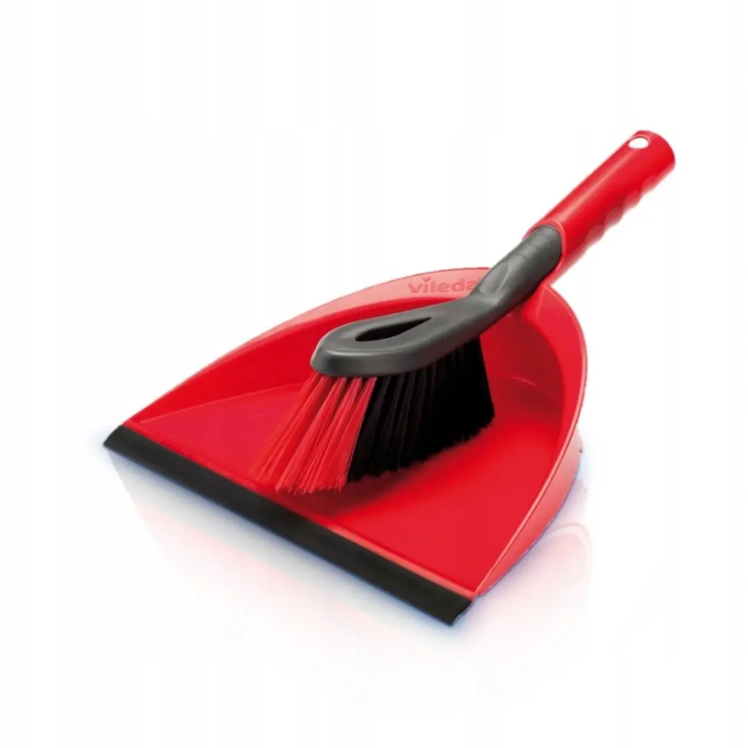 Vileda 2-in-1 Stoffer en Blik Set - Rood