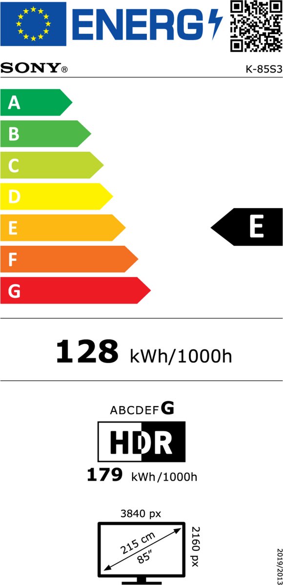 Sony Bravia 3 - 85 inch - 4K LED - 2025