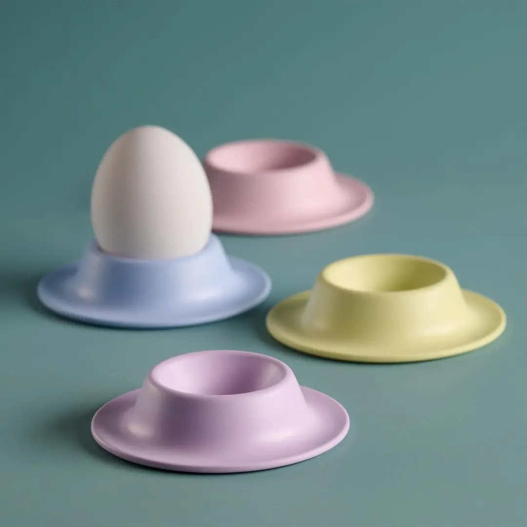 APS Eierdop 4-delig - Melamine - 8,5cm - o.a. geel/paars/roze/blauw