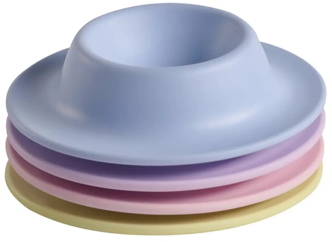 APS Eierdop 4-delig - Melamine - 8,5cm - o.a. geel/paars/roze/blauw