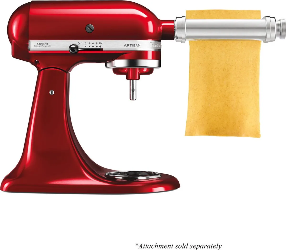 KitchenAid 5KSMPSA Pastaroller met borstel - RVS