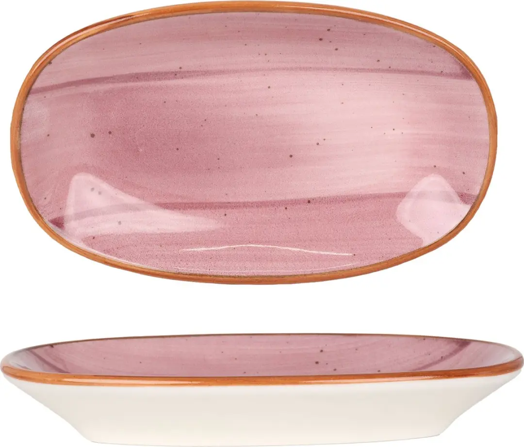 Bonna Serveerschalen Aura Blackberry Porselein - 19x11cm - 2 Stuks
