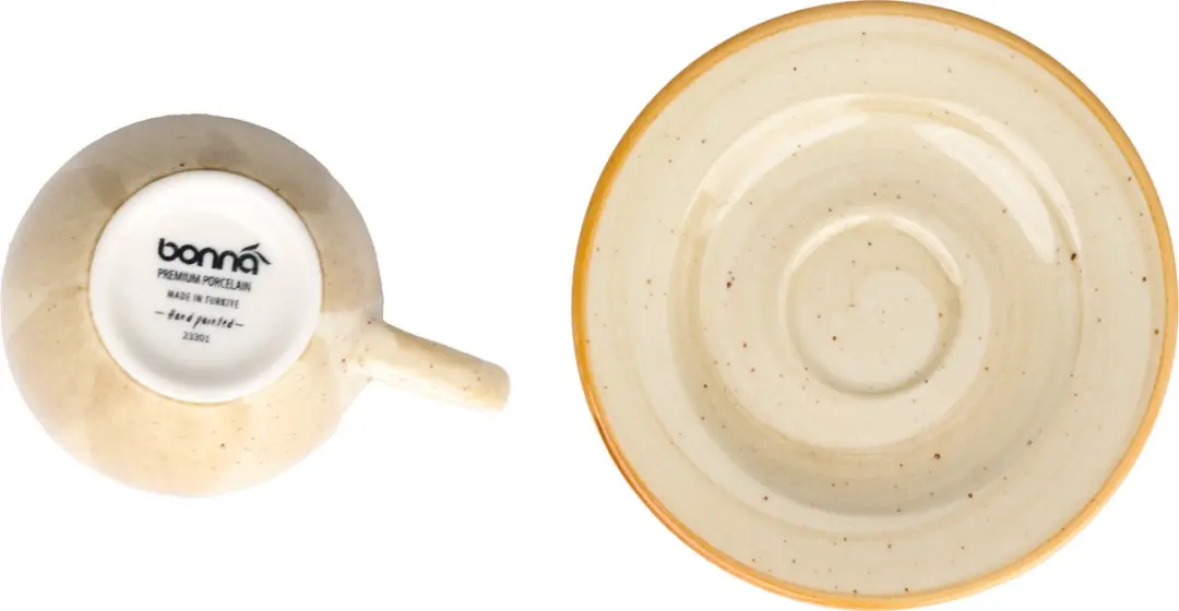 Bonna Aura Terrain Espressokopjes 80cc - Geel - 6-delig