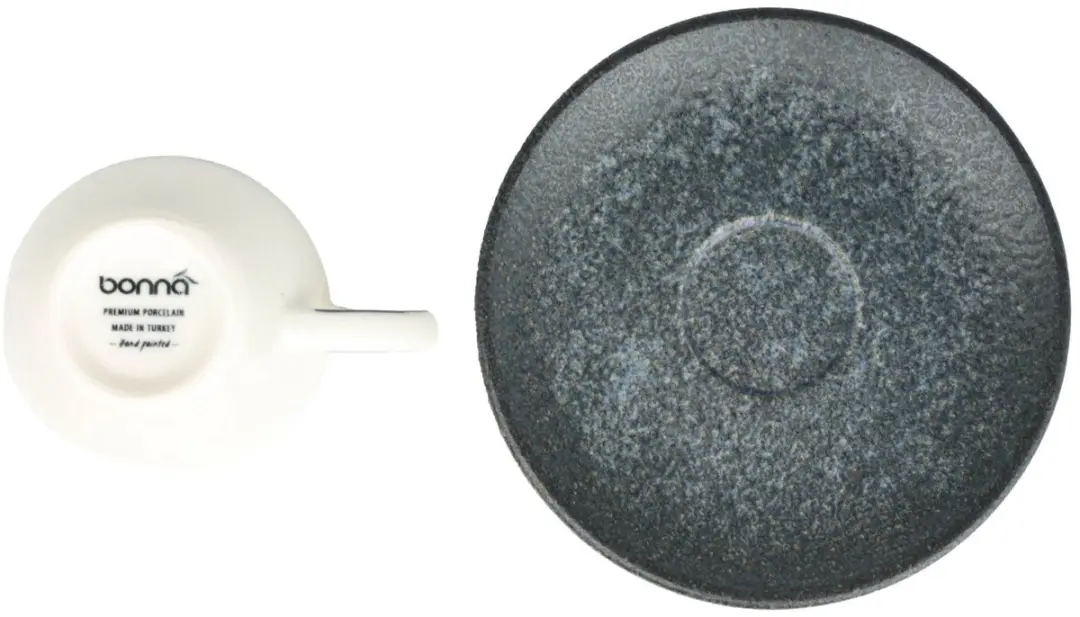 Bonna Mega Espressokopjes & Schotels 80cc - Wit - 6-delig