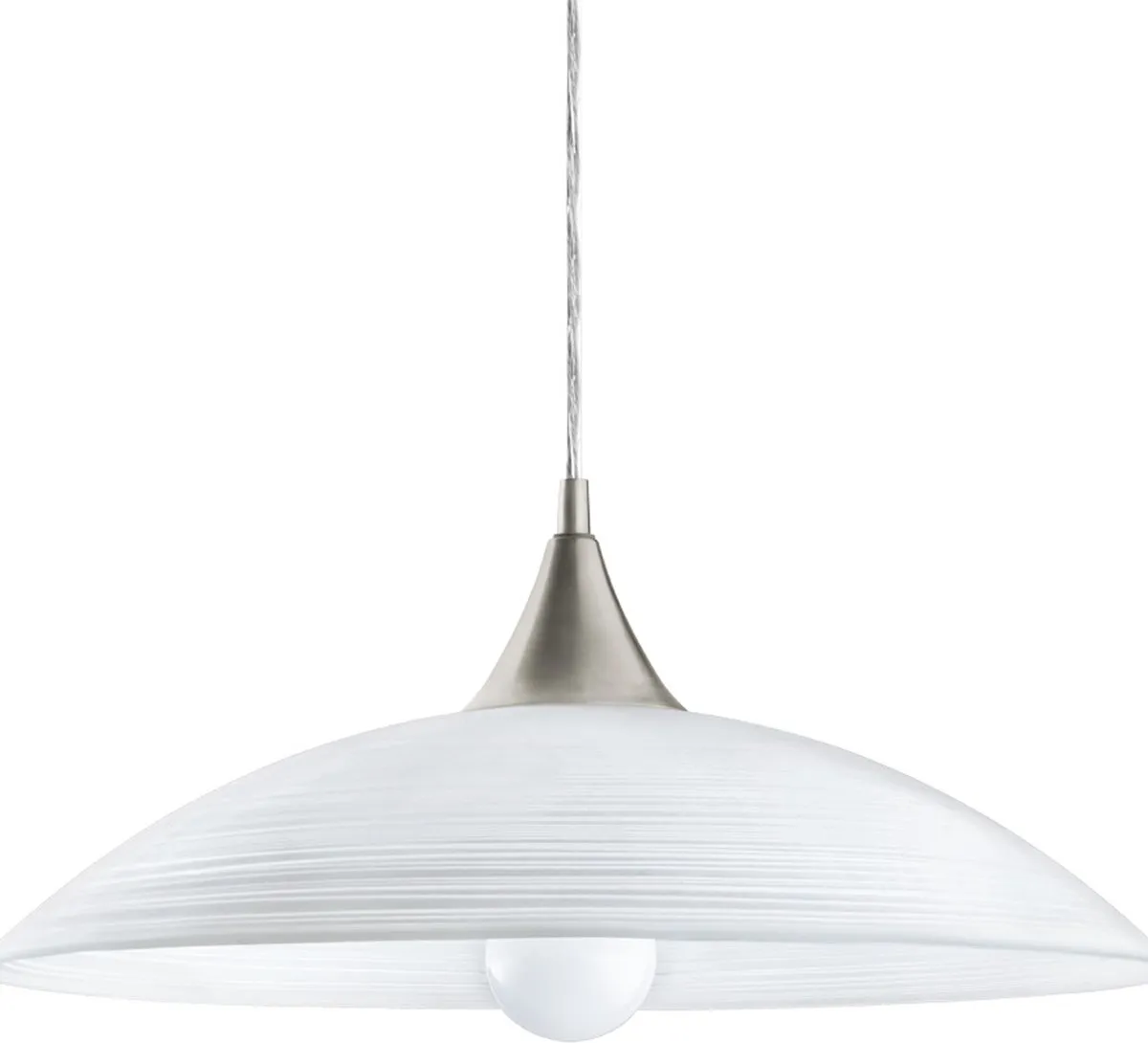 Eglo Lazolo Hanglamp - Ø420mm Nikkel-Mat Wit