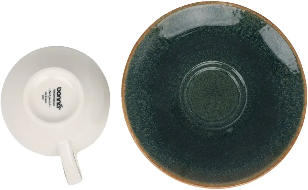 Bonna Ore Mar Theekopjes & Schotels 230cc - 6-delig - Groen