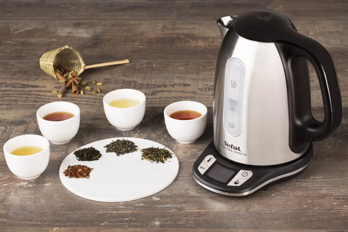 Tefal Express Control KI240D10 Waterkoker 1,7L - 2400W - 7 Programma's - RVS/Zwart