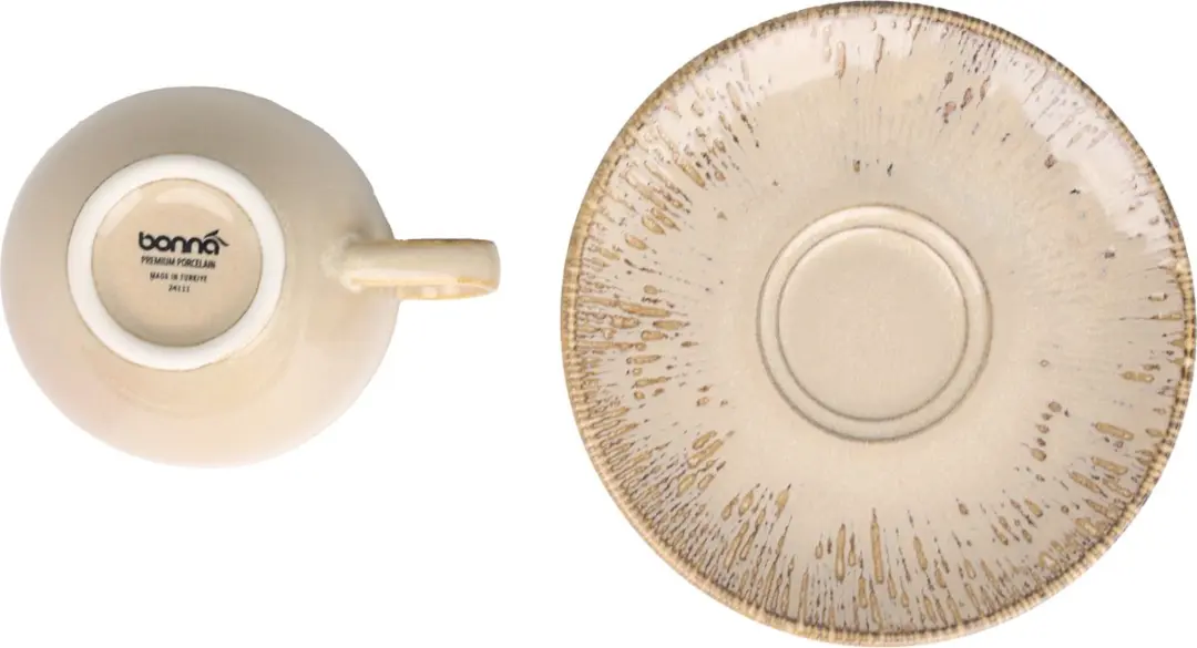 Bonna Sand Snell Theekopjes & Schotels 230cc - 6-delig Multikleur