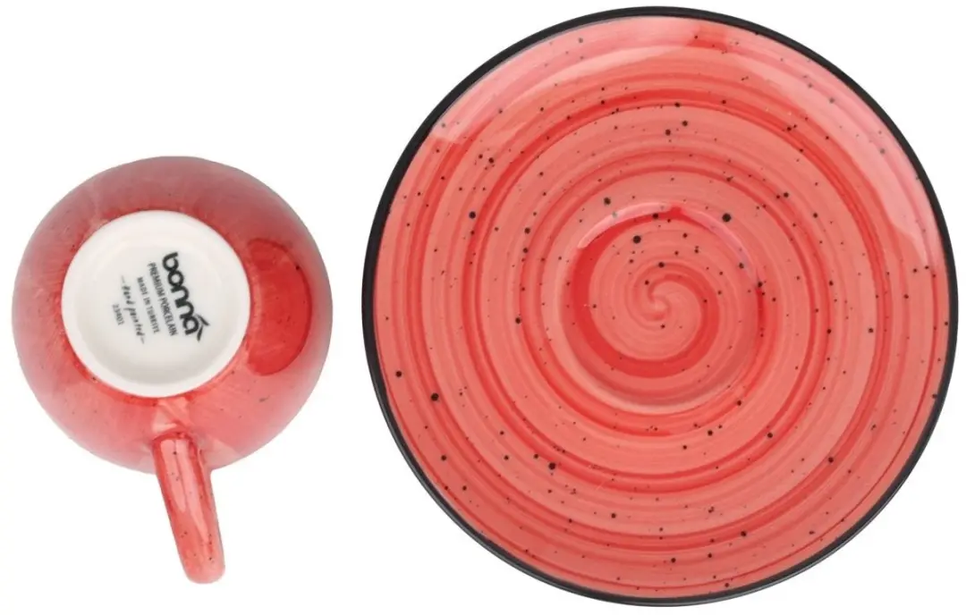 Bonna Aura Passion Espressokopjes 80cc - 6-delig Rood