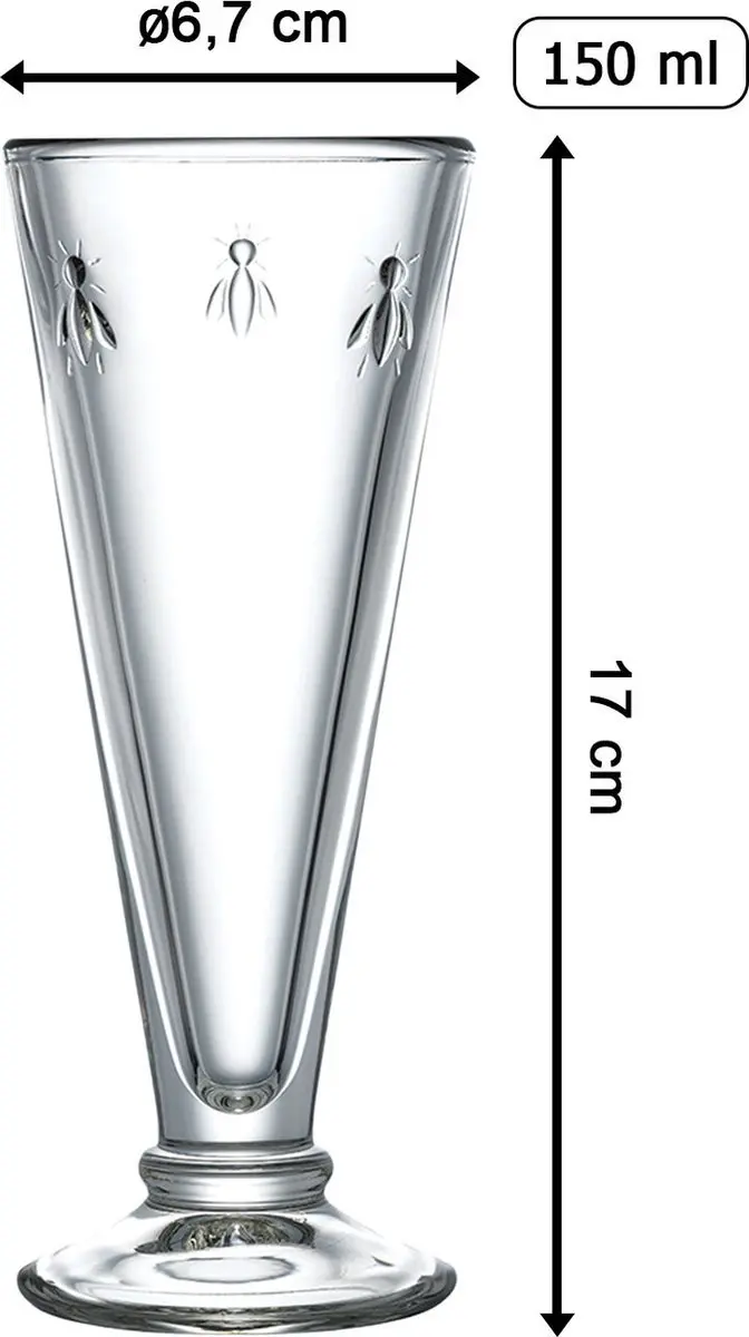 La Rochère Abeille Champagnefluit 15cl - 6 Stuks