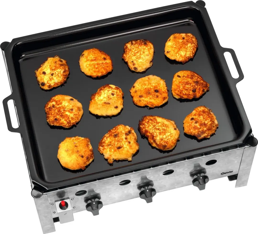 Bartscher 1061933 Gas-Tafelbraadgrill - 3 Branders - Grijs/Zwart